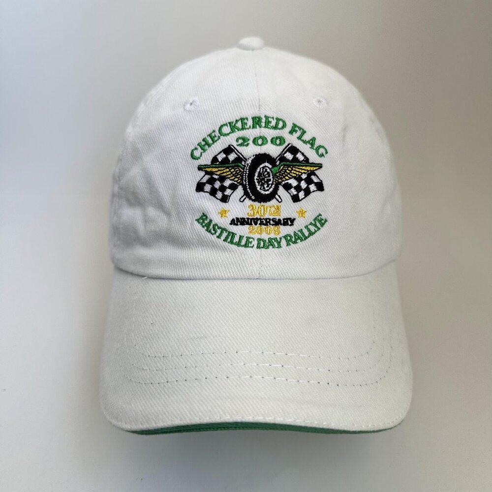 Checkered Flag 200 AMC Deluxe Headwear Embroidered Hat Adjustable Strap Cap
